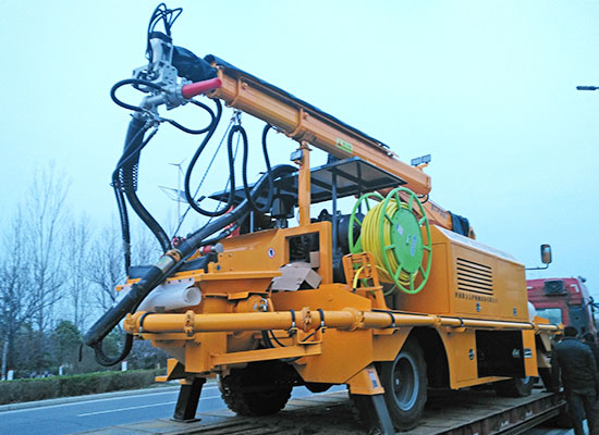 GHSP3016混凝土濕噴臺(tái)車發(fā)貨現(xiàn)場(chǎng)